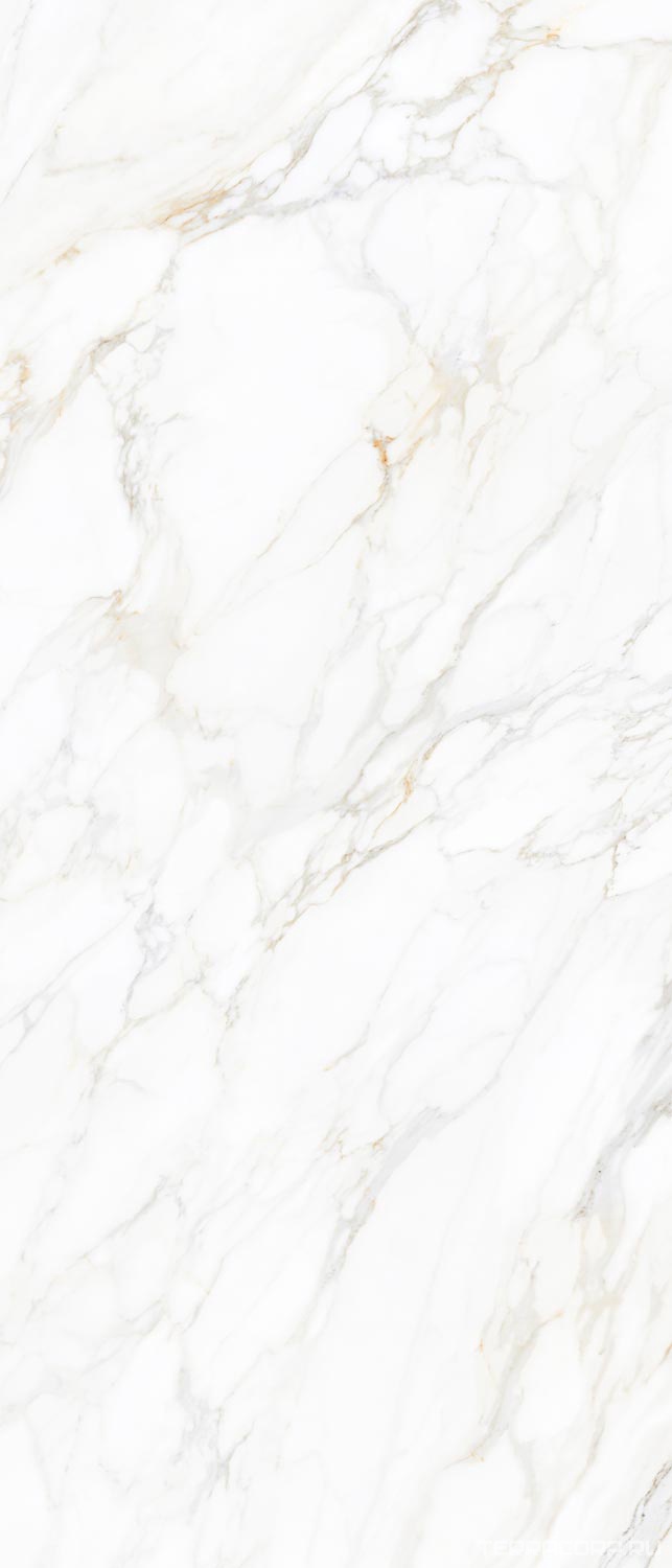 Керамогранит Exterior Ceramica Big Size Slabs Carrara Gold Vetro 6mm120х280 Белый, фото 3