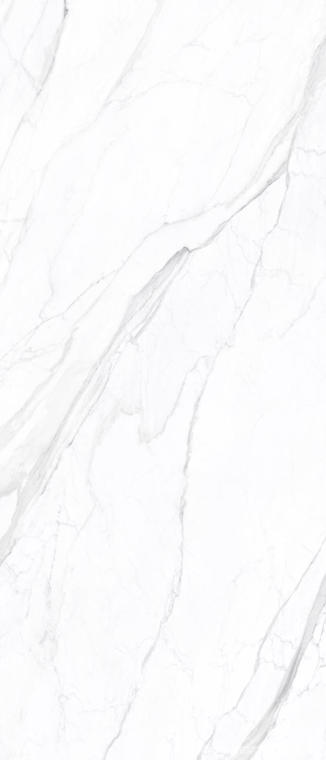 Керамогранит Exterior Ceramica Big Size Slabs Statuario Bianco Vetro 6mm120х280 Белый, фото 3