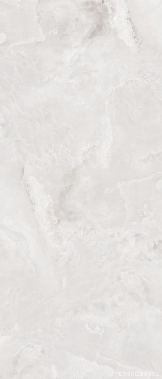 Керамогранит Exterior Ceramica Big Size Slabs Cloudy Onyx Vetro 6mm120х280 Белый, фото 5