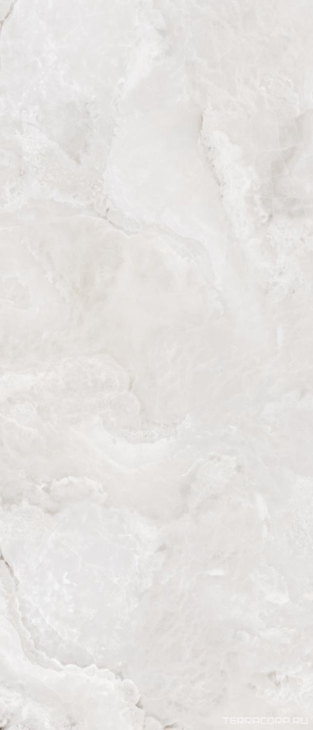 Керамогранит Exterior Ceramica Big Size Slabs Cloudy Onyx Vetro 6mm120х280 Белый, фото 3