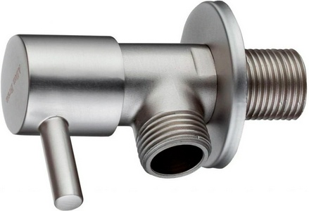 Вентиль запорный, угловой, 1/2 х 1/2, (цв.никель браш),  ZZ Allen Brau Priority 5.31026-BN