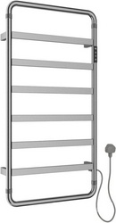 Полотенцесушитель электрический h920х475мм, пульт с дисплеем, кабель, вилка, 220V, (нерж.сталь цв.никель браш.), Priority ZZ