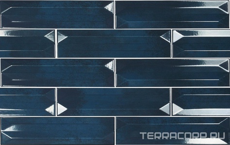 Керамическая плитка APE Ceramica Reality Refraction River 7.5x30 Синий 