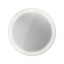 Зеркало круглое 70 см с подсветкой, сенсор, декор Organic, регулировка яркости, приглушение света, Happy D2 Plus ZZ