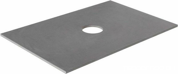 Столешница на тумбу 710x461хh10мм, с отверстием для сифона, без отверстия для смесителя, (керамогранит цв.графит), Reality ZZ