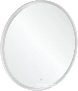 Зеркало кругл. 910х910х45мм, в алюминиевой раме с LED подсветкой по периметру, крепёж в компл., (рама цв,White Matt),  ZZ Villeroy & Boch Subway 3.0 A4649100