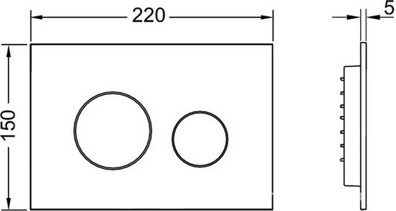 Панель смыва с двумя клавишами, (пластик цв. белый глянец),  ZZ Tece TECEloop 2.0 9240920
