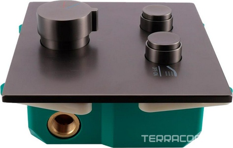 Смеситель для душа встраиваемый в стену, на 2 потребителя, (цв.вороненая сталь), Vincea ZZ Vincea Универсал VSCV-421GM