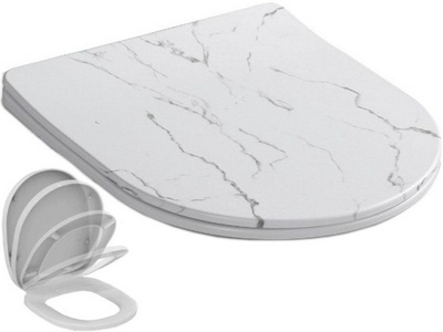 Сиденье для унитаза, с микролифтом, (цв.белый мрамор мат), SELLA Aria Tornado MMW ZZ Cerutti Spa Sella 9853