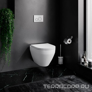 Унитаз подвесной, безободковый, цвет белый, БЕЗ крышки-сиденья арт.C707857WH AMPM spirit v2.0 C701700WH