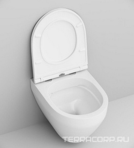 Унитаз подвесной, безободковый, цвет белый, БЕЗ крышки-сиденья арт.C707857WH AMPM spirit v2.0 C701700WH