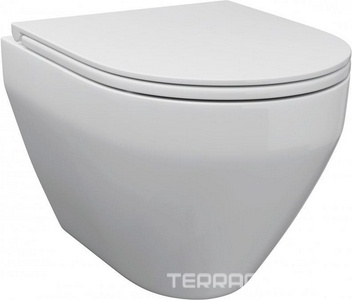 Унитаз подвесной, безободковый, цвет белый, БЕЗ крышки-сиденья арт.C707857WH AMPM spirit v2.0 C701700WH