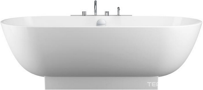 Ванна отдельност.из минер.литья 180х80хh52см,4 отв.д/смесителя,в компл.слив-перелив хром,выравнив.рама,декорат.щиток, Crono2.0 Burg ZZ Burgbad Crono 2.0 SEAO180C0001