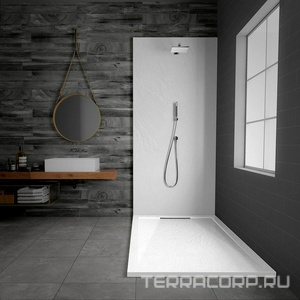 Поддон для душа 1400х900хh25мм, прямоугольный, без сифона арт. VSPH-D611,  (искуствен.камень. цв.белый матовый), Vincea ZZ Vincea Универсал VST-4SRL9014W