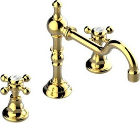 Смеситель на раковину, на 3 отв., с д.к. (цв. латунь (Luxbrass)) , 1900 ZZ