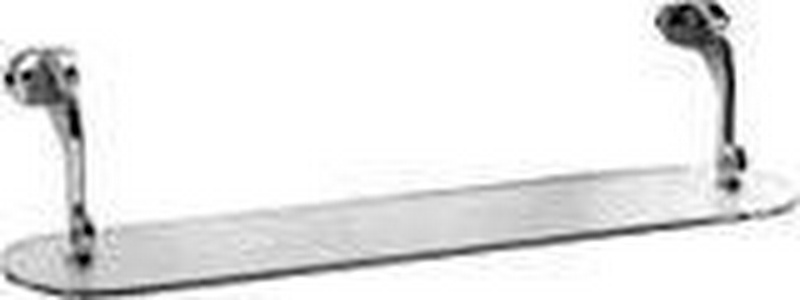 Полка стекл. прозр., (держатели цв.хром),  ZZ Kerasan Waldorf 741990