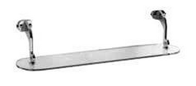 Полка стекл. прозр., (держатели цв.хром),  ZZ Kerasan Waldorf 741990