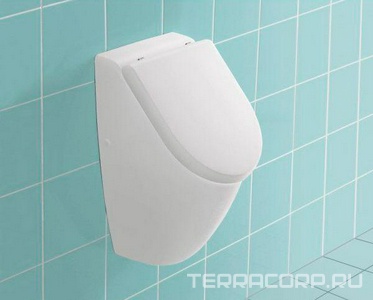 Писсуар 285x535x315мм,с отв. д/крепл.крышки, (без крышки, сифона...), скрытый подвод воды, крепёж в комп, (цв.R2 Star white ceramicplus), Subway2.0 KL Villeroy & Boch Subway 2.0 751301R2