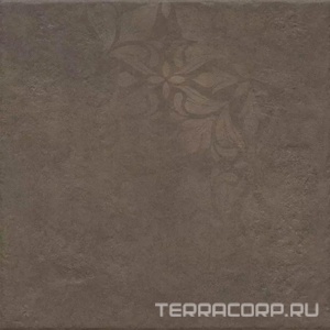 Керамогранит Kerama Marazzi Хадду  коричневый матовый декорированный 40,2x40,2x0,8 Коричневый 
