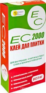 Клей д/плитки ЕС 2000, 25кг (54 шт/поддон) Екатеринодарские смеси EC 2000 ЕС2000/25
