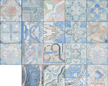 Керамогранит Pamesa CR Empoli Cr.Empoli Aquamarine 22,3x22,3 XX Комбинированный 