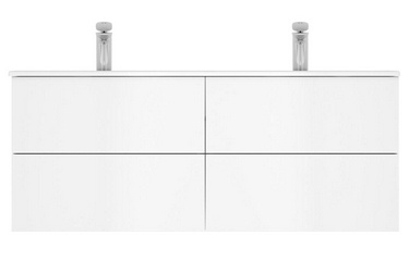 Тумба подвесная Spirit 120см, 2 ящика, открывание нажатием, БЕЗ раковины, цв.белый XX