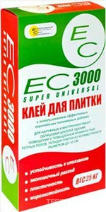 Клей д/плитки ЕС 3000, 25кг ( 54 шт/поддон) Екатеринодарские смеси EC 3000 ЕС3000/25