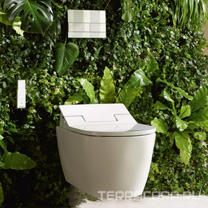 Сиденье-биде для унитаза, 373x539мм, со скрытым подключением, (пульт д/у, ночн/подсвет, с сист. омывания),  ZZ Duravit SensoWash Slim 611000 00 2 00 0300