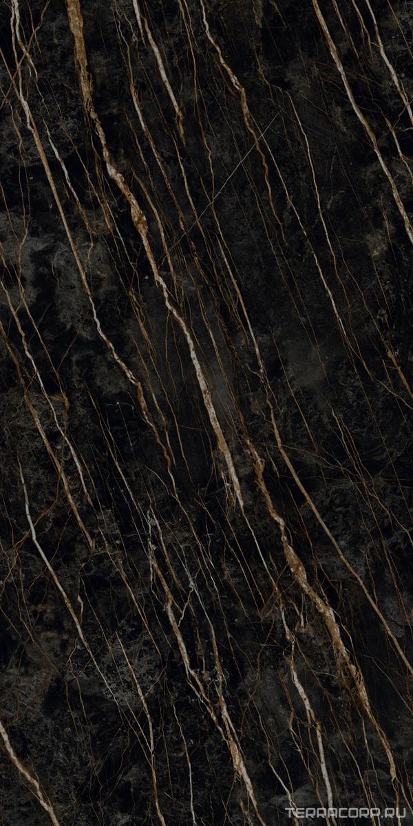 Керамогранит Laminam I Naturali Marmi Noir Desir 12.5 mm 162x324 Черный, фото 3