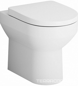 Приставной унитаз для скрытого бачка, горизонтальный выход, без крышки-сидения, ZZ AMPM Spirit 2.0 C701438WH