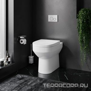 Приставной унитаз для скрытого бачка, горизонтальный выход, без крышки-сидения, ZZ AMPM Spirit 2.0 C701438WH