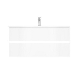 Тумба подвесная Spirit 100см, 2 ящика, открывание нажатием,  БЕЗ раковины, цв.белый XX