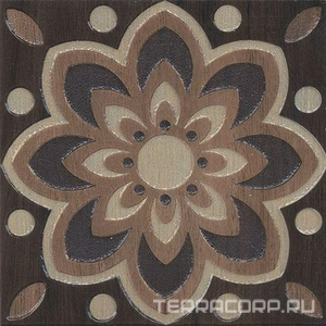 Керамогранит Kerama Marazzi Фратте Вставка  беж цветок лаппатированный XX15х15 Бежевый 