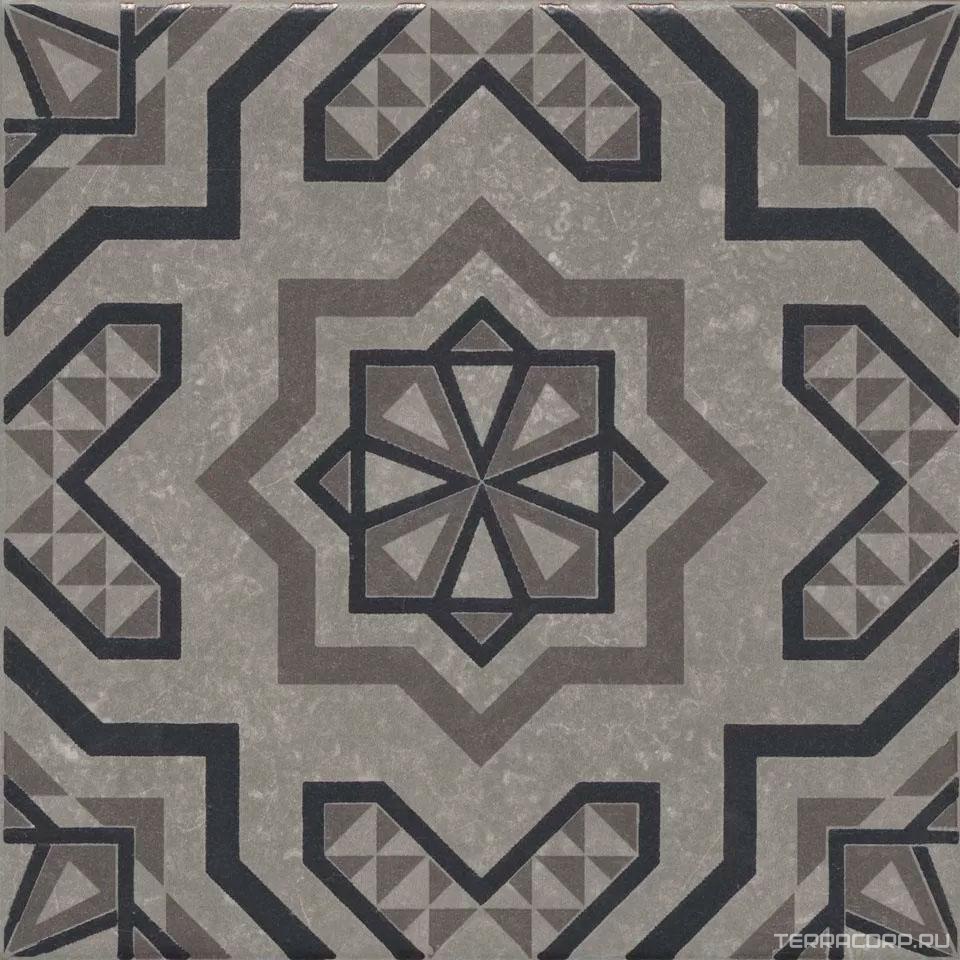Керамогранит Kerama Marazzi Касабланка Декор серый матовый 20x20x0,8 Серый, фото 6