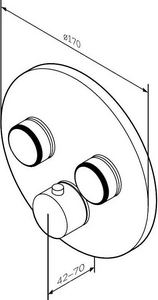 Смеситель встраиваемый, для ванны и душа  с термостатом, цвет хром ZZ AMPM Inspire 2.0 F50A85700