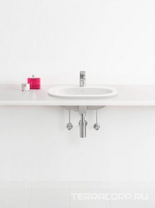 Раковина 560х405мм, с 1 отв.д/смесит., встраиваемая в столешницу сверху, (цв. 01 белый),  Villeroy & Boch O.Novo 41615601