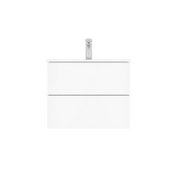 Тумба подвесная Spirit 60см, 2 ящика, открывание нажатием,  БЕЗ раковины, цв.белый XX
