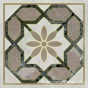 Керамогранит Kerama Marazzi Серенада Вставка  1 лаппатированный обрезной 7,2x7,2 Комбинированный 