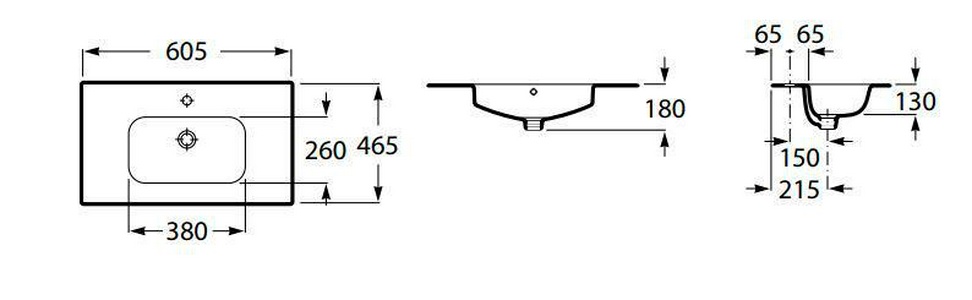 Раковина для мебели , 60*45см ZZ Roca Victoria Nord 32799E000 / 327821000/32782100Y