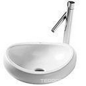 Раковина накладная -1, круглая 45*45*18см, Без перелива и Без отверстия для смесителя ZZ Roca Urbi 327225000