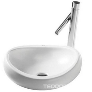 Раковина накладная -1, круглая 45*45*18см, Без перелива и Без отверстия для смесителя ZZ Roca Urbi 327225000