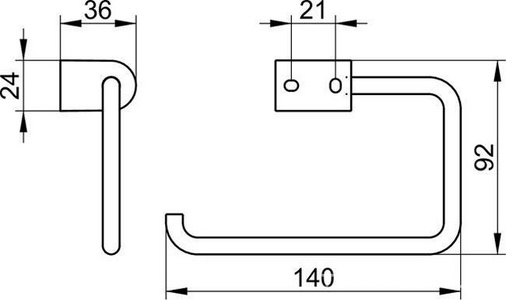 Держатель д/туал. бумаги, (цв.хром),  XX Keuco Smart.2 14762 010000
