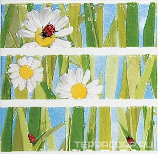 Керамическая плитка Kerama Marazzi Сезоны Бордюр Лето ZZl3х9.9 Комбинированный 