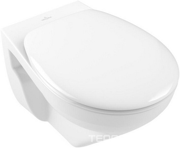 Унитаз подвесной 360х540мм, безободковый, сиденье с микролифтом и Quick Release в компл., (цв. 01 белый),  ZZ Villeroy & Boch O.Novo 7682HR01