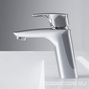 Смеситель для раковины ,  БЕЗ донного клапана, с установочным комплектом, хром AMPM Spirit 2.1 F71A02100