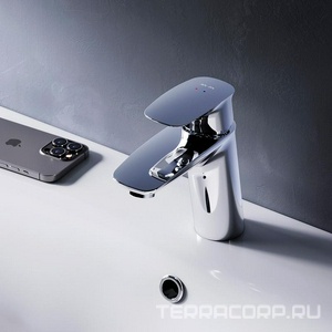 Смеситель для раковины ,  БЕЗ донного клапана, с установочным комплектом, хром AMPM Spirit 2.1 F71A02100