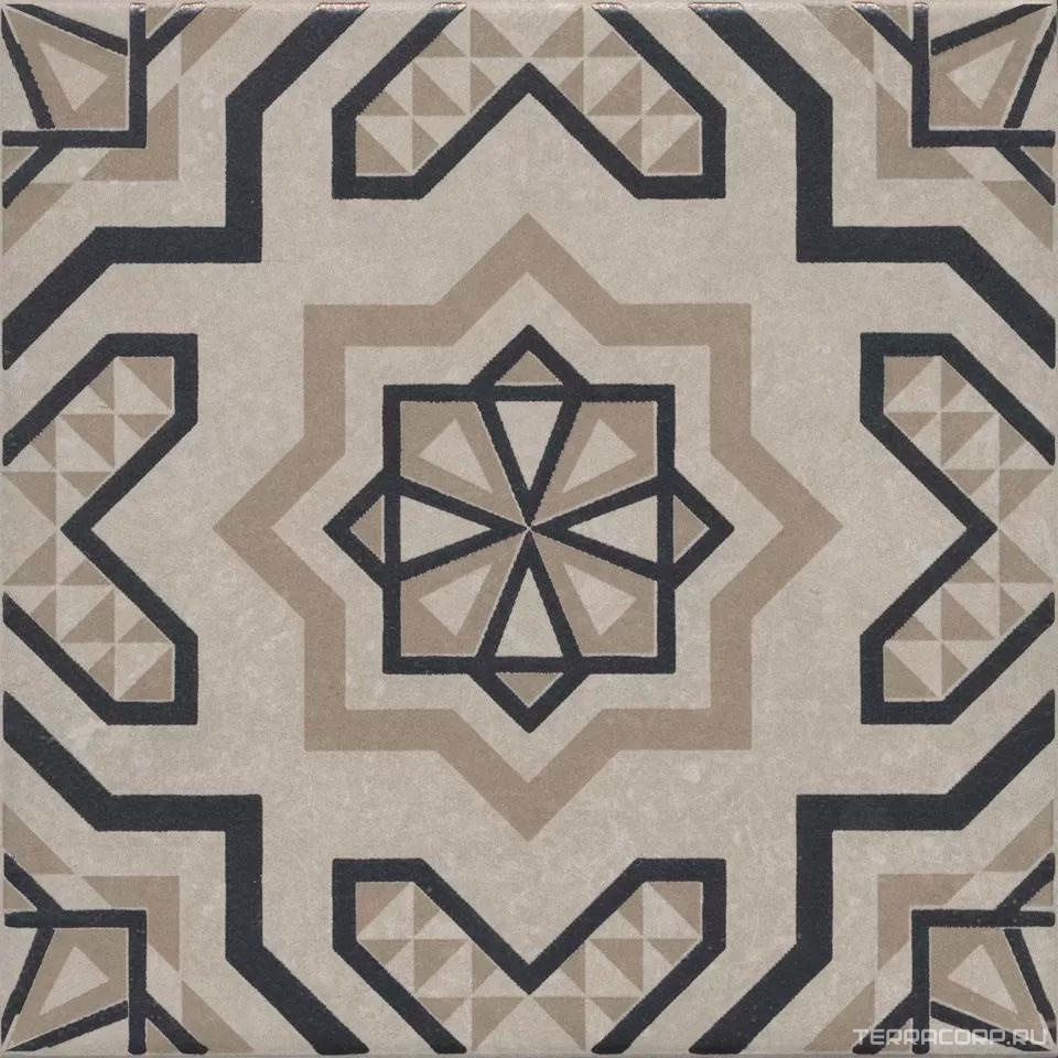 Керамогранит Kerama Marazzi Касабланка Декор серый светлый матовый 20x20x0,8 Серый, фото 6