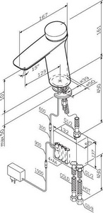 Смеситель для раковины ,электронный, крепеж в компл., хром ZZ AMPM Inspire 2.0 F50A02400