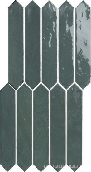 Керамическая плитка APE Ceramica Switch On Victorian Green Gloss 4,3x24,3 Зеленый, фото 4