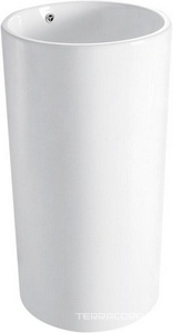 Раковина напольная SL-4006, 46x44,5 смх82 см, БЕЗ отверстия под смеситель, встроенный слив-перелив, цв. белый, ZZ SantiLine SantiLine SL-4006